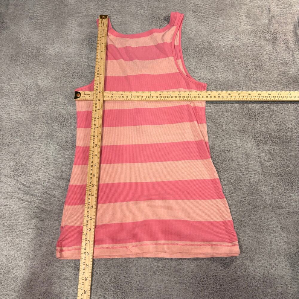 Pink Striped Ribbed Tank Top - Picture 5 of 5
